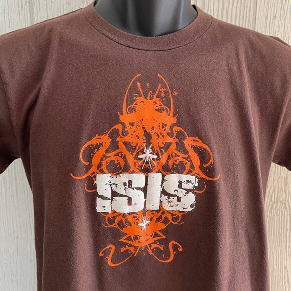 Isis Band S Small T Shirt Brown Mosquito Control Music Tour Sludge Post Metal - Picture 1 of 12
